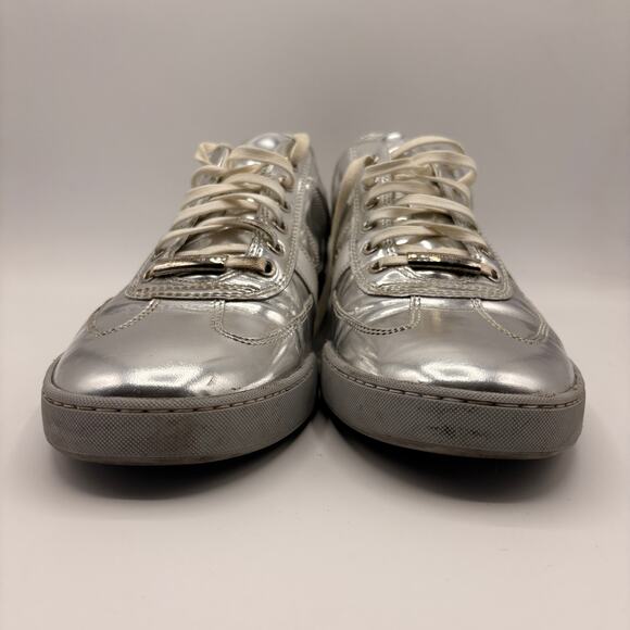 DIOR HOMME Metallic Low Top Sneakers Silver White Sz 42.5/US 9.5 $670 - Picture 4 of 15